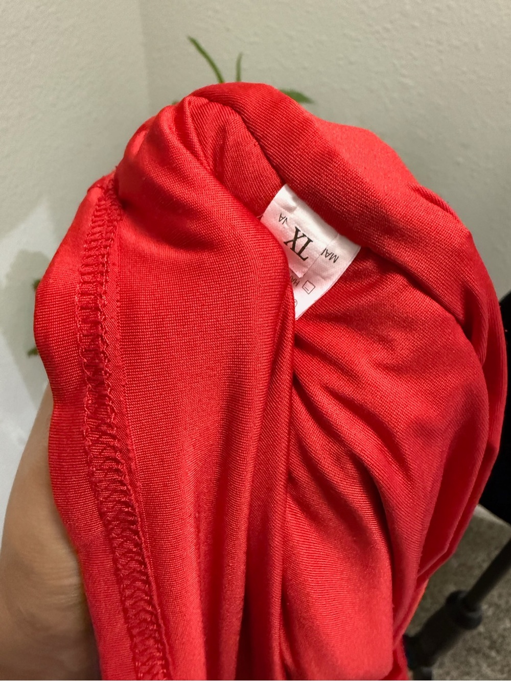 Source Unknown Red Ruched Long-Sleeve Mini Dress - Picture 4 of 4